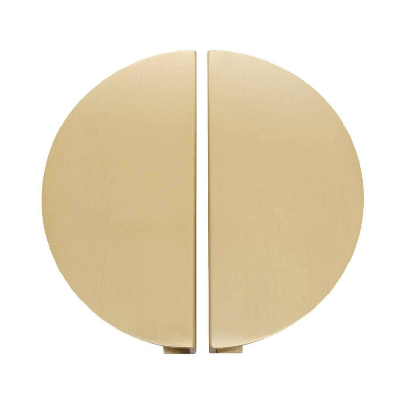 norsu Studio Solid Brass half moon handle for doors and cupboards luxury brass hardware