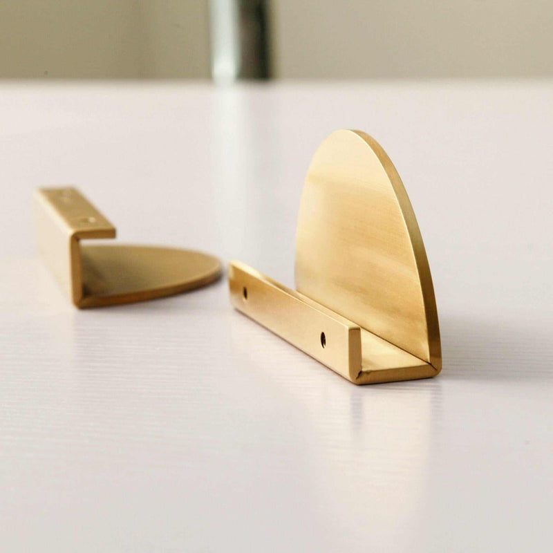 norsu Studio Solid Brass half moon handle for doors and cupboards with screws included