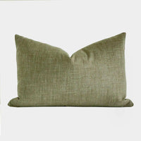 Olive green norsu Studio Washable Cushion with soft textured fabric and machine-washable cover