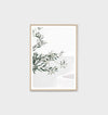 Middle of Nowhere Olive Courtyard photographic print framed in oak with glass, modern minimalist wall art.