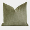 Olive norsu Studio Washable Cushion with soft textured fabric and silver washing machine safe zipper