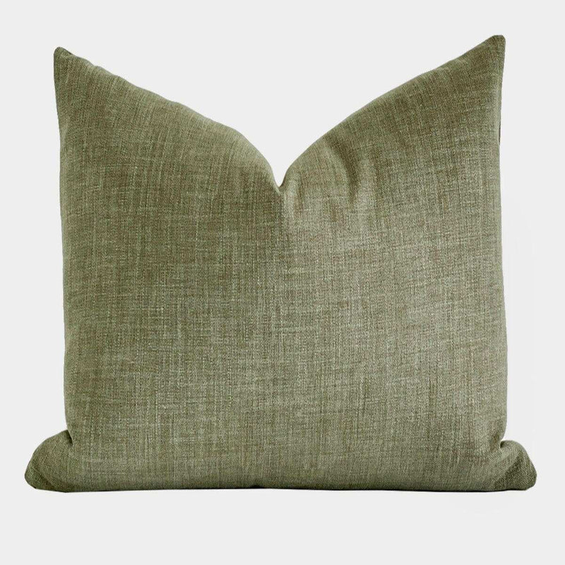 Olive norsu Studio Washable Cushion with soft textured fabric and silver washing machine safe zipper