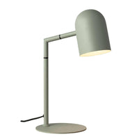 Pia desk lamp in sage green with modern architectural design and adjustable head for focused lighting