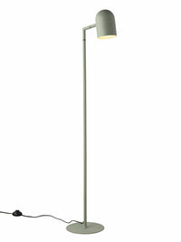 Pia Floor Lamp in sage green with architectural design and adjustable head for bedroom or office lighting