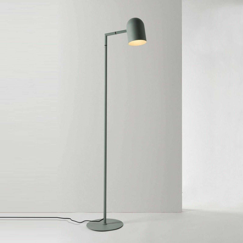 Pia Floor Lamp in sage green with minimalist architectural design and adjustable head