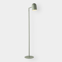 Pia Floor Lamp in sage green with sleek architectural design and footswitch on/off for bedroom or office use