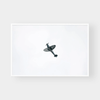 Framed THANK U Print wall art featuring a black airplane on a white background in minimalist style