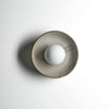 Robert Gordon Dish Wall Sconce ceramic light with ball globe in hand-glazed finish