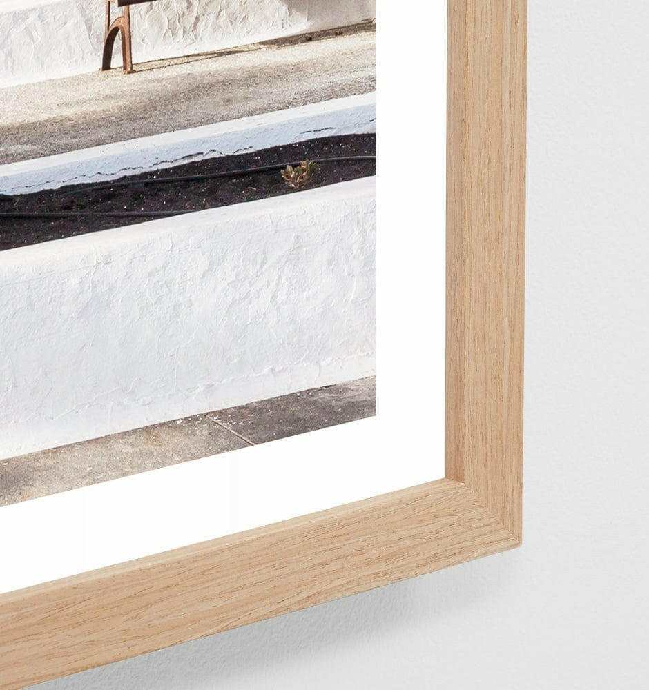 Middle of Nowhere Spanish Door framed photographic print in oak frame, modern home decor artwork