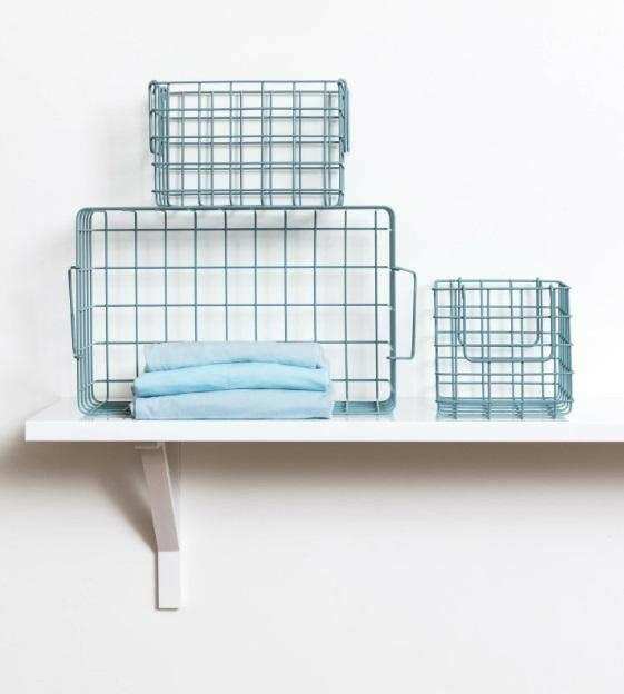 Set of three ocean baskets in varying sizes for versatile locker storage and organization