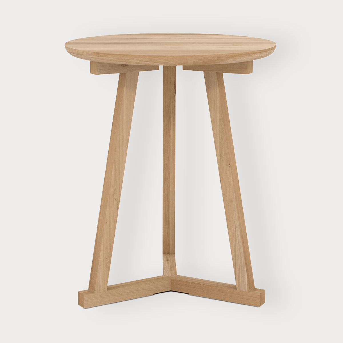 Ethnicraft Side Table Tripod natural oak solid European oak wood round top minimalist design