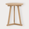Ethnicraft Side Table Tripod natural oak solid European oak wood round top minimalist design