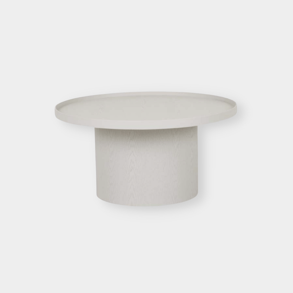 GlobeWest Classique Pedestal Coffee Table, Oyster Ash | Norsu Interiors