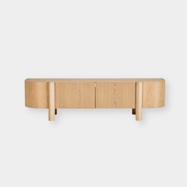 GlobeWest Artie Entertainment Unit, Natural Ash | Norsu Interiors