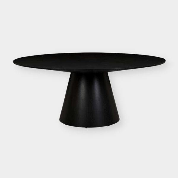 GlobeWest Classique Round Dining Table, Matte Dark Oak | Norsu Interiors