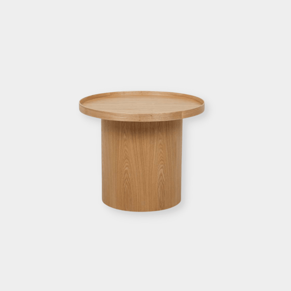 GlobeWest Classique Pedestal Side Table, Natural Ash | Norsu Interiors