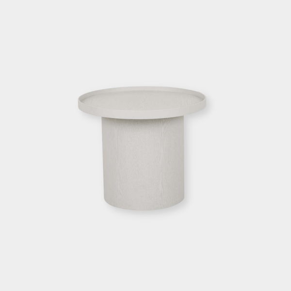 GlobeWest Classique Pedestal Side Table, Oyster Ash | Norsu Interiors