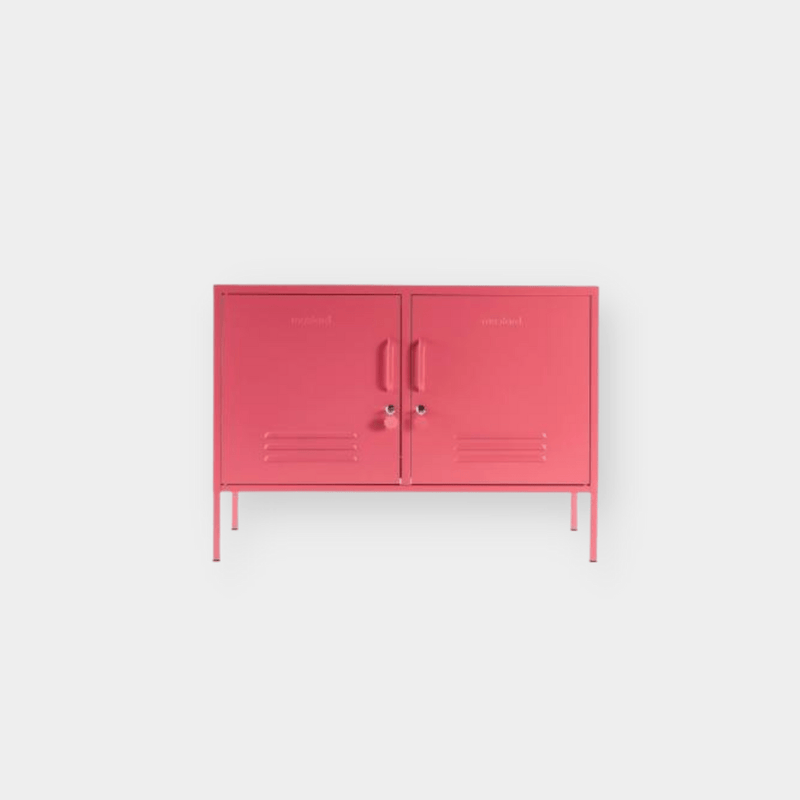 Pink Mustard Made Locker The Lowdown Berry with double doors and minimalist design