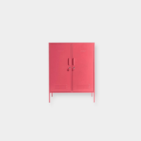Pink Mustard Made Locker The Midi Berry with two doors, handles, locks, and ventilation vents