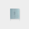 Mustard Made Locker The Midi Ocean blue metal storage cabinet with double doors and ventilation slots