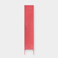 Tall slim pink Mustard Made Locker with vents and lock