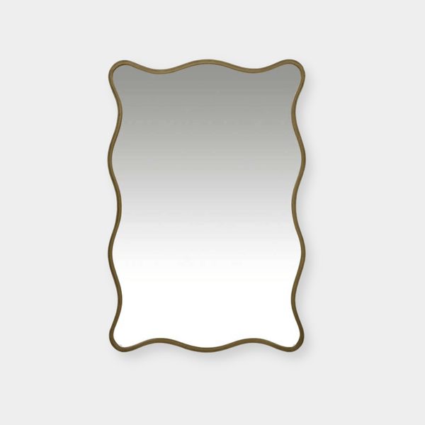 GlobeWest Verona Wave Mirror, Antique Brass | Norsu Interiors