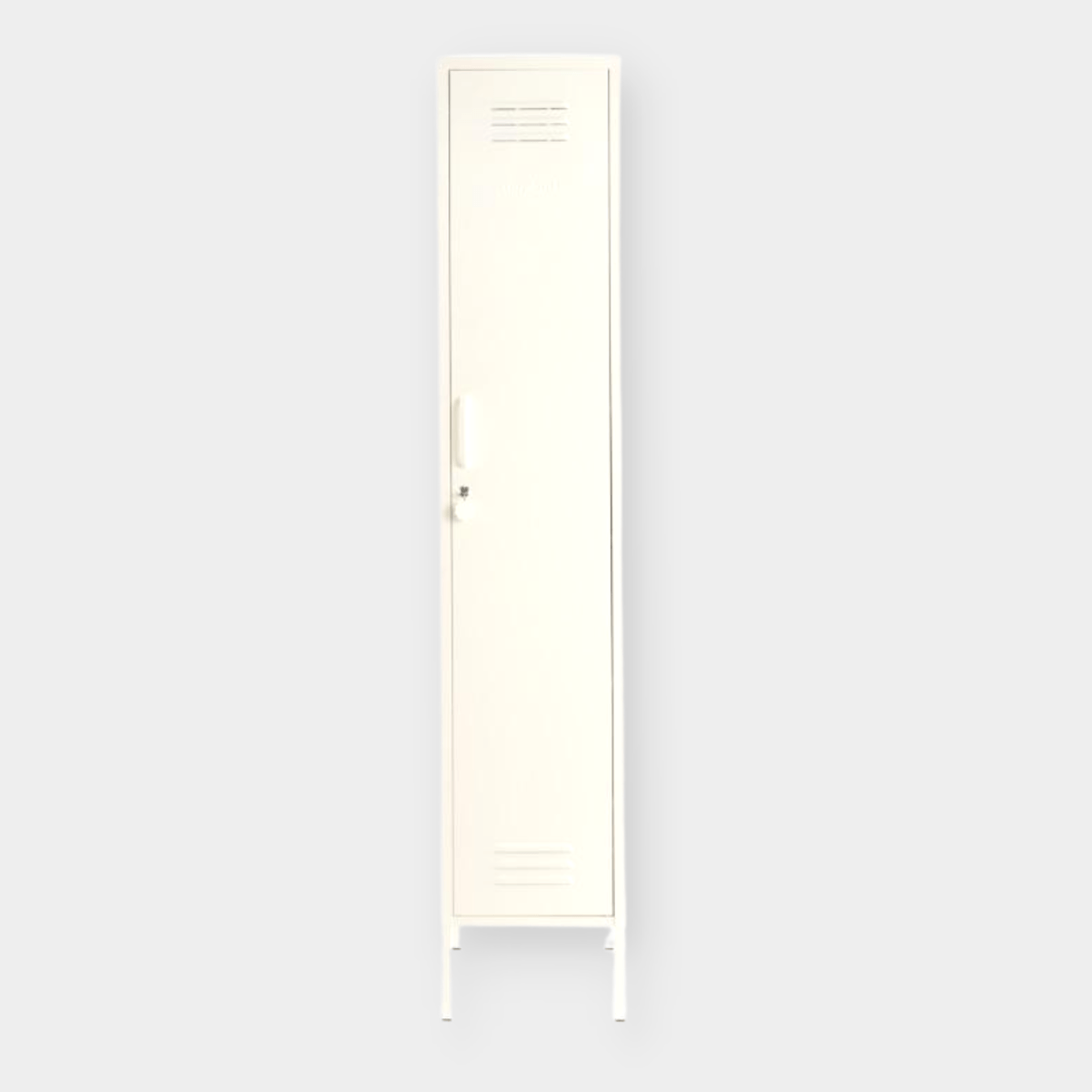 Mustard Made Locker Skinny Chalk slim tall storage cabinet with lock and vents