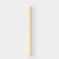 Black Blaze Candles Black Blaze Column Pillar Candles - White (6559581569212)