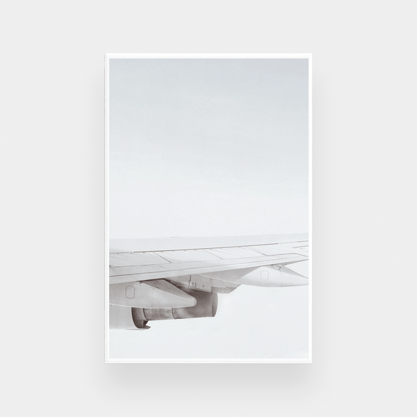 Framed photographic wing print wall art on premium fine art paper, available in various sizes.